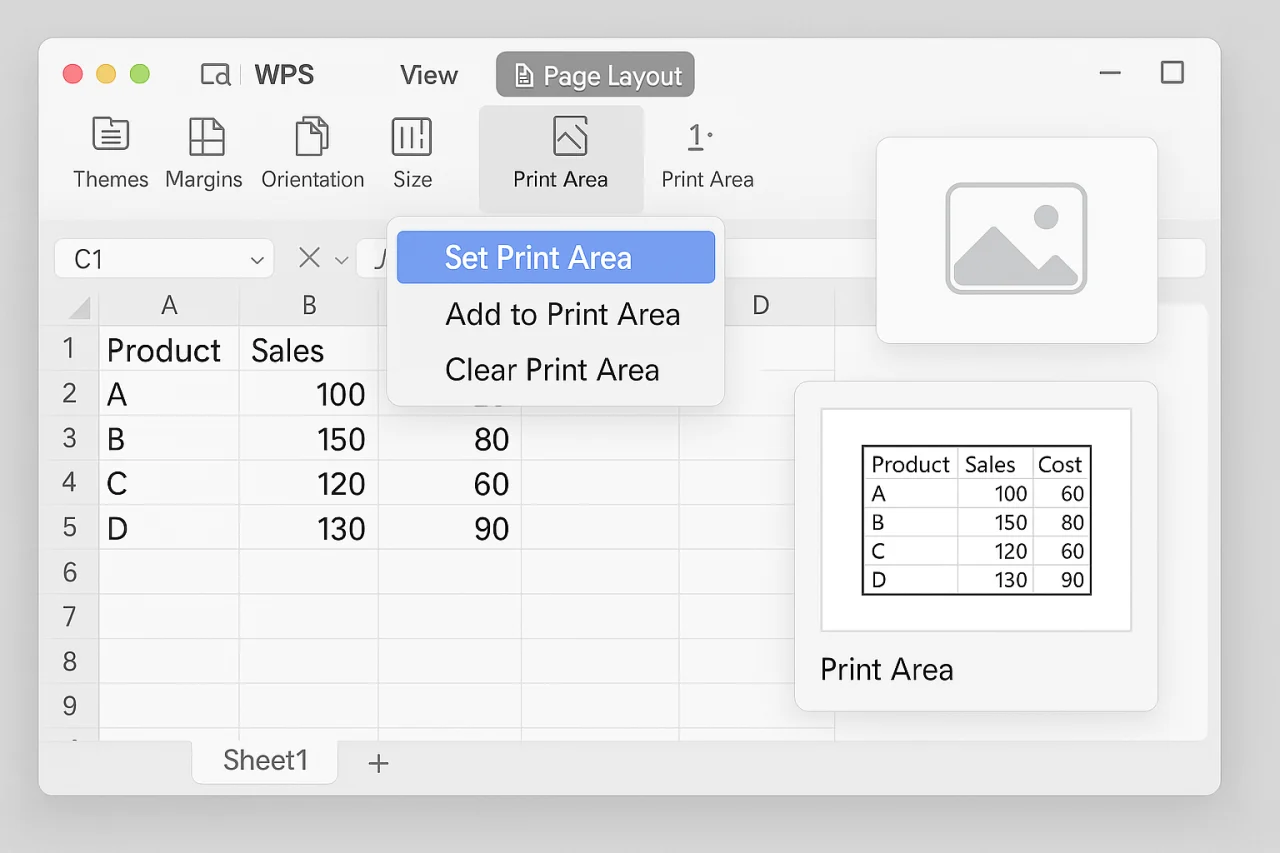 wps如何设置打印区域？