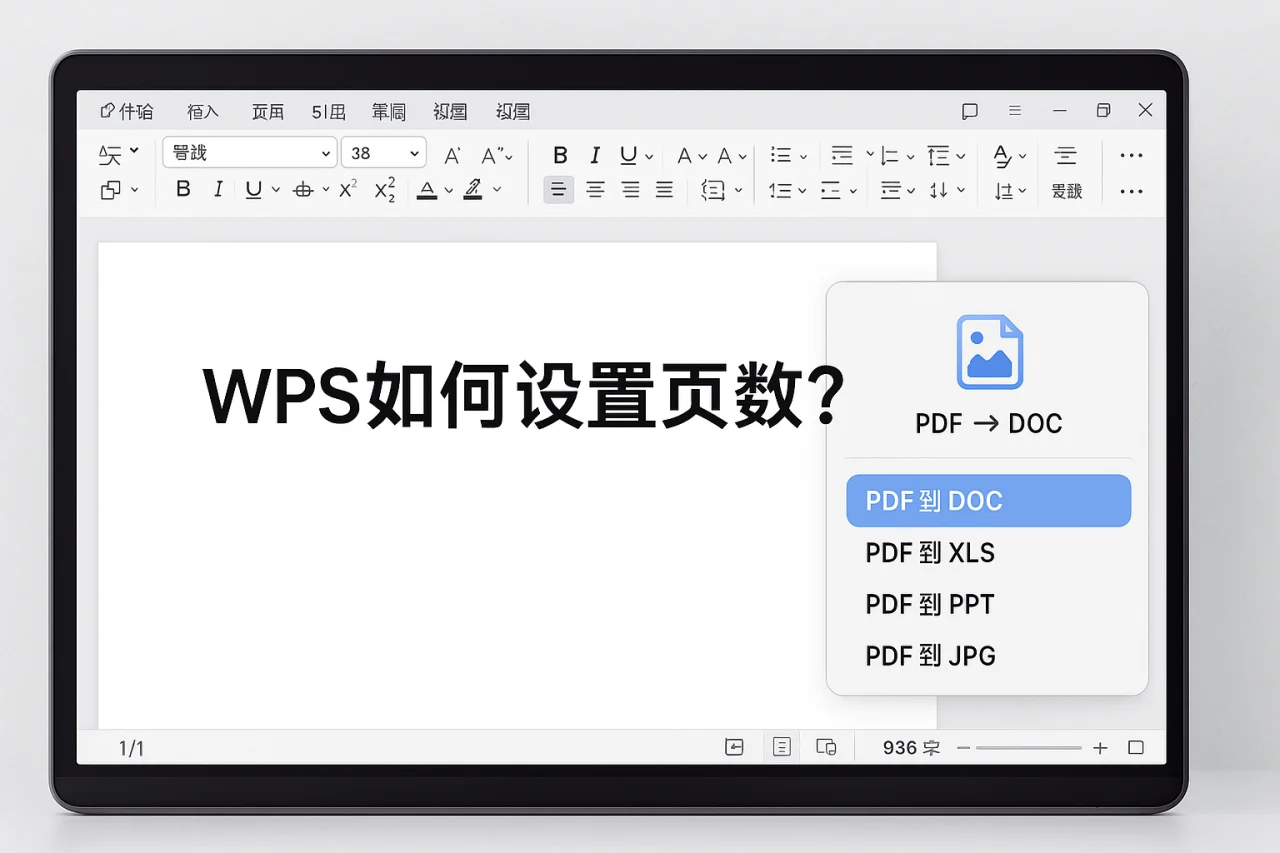 WPS如何设置页数?