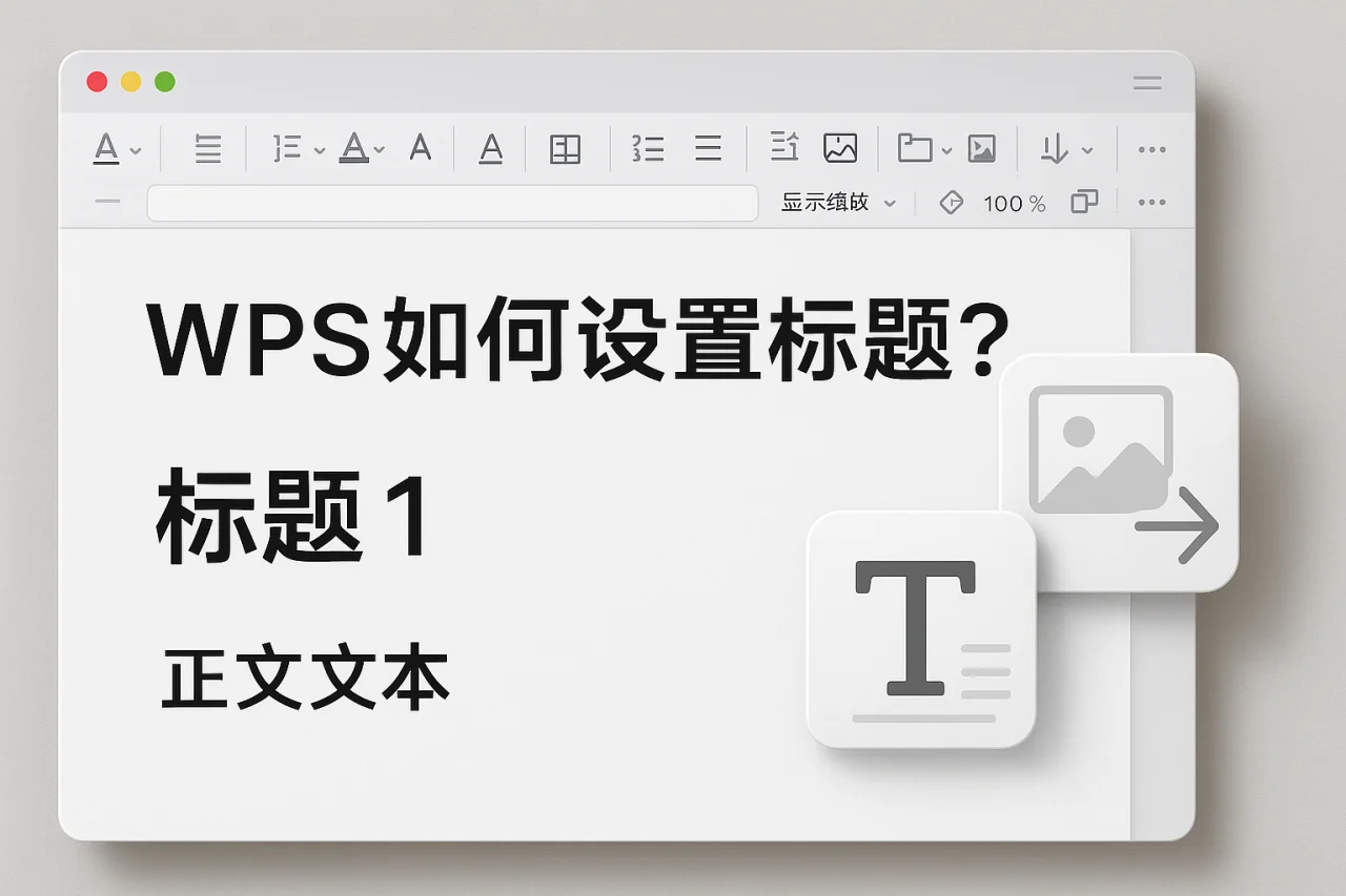 WPS如何设置标题？