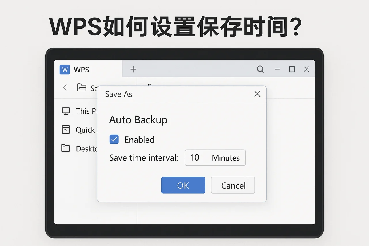 WPS如何设置保存时间？