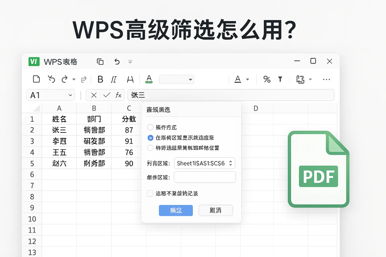 Wps高级筛选怎么用?
