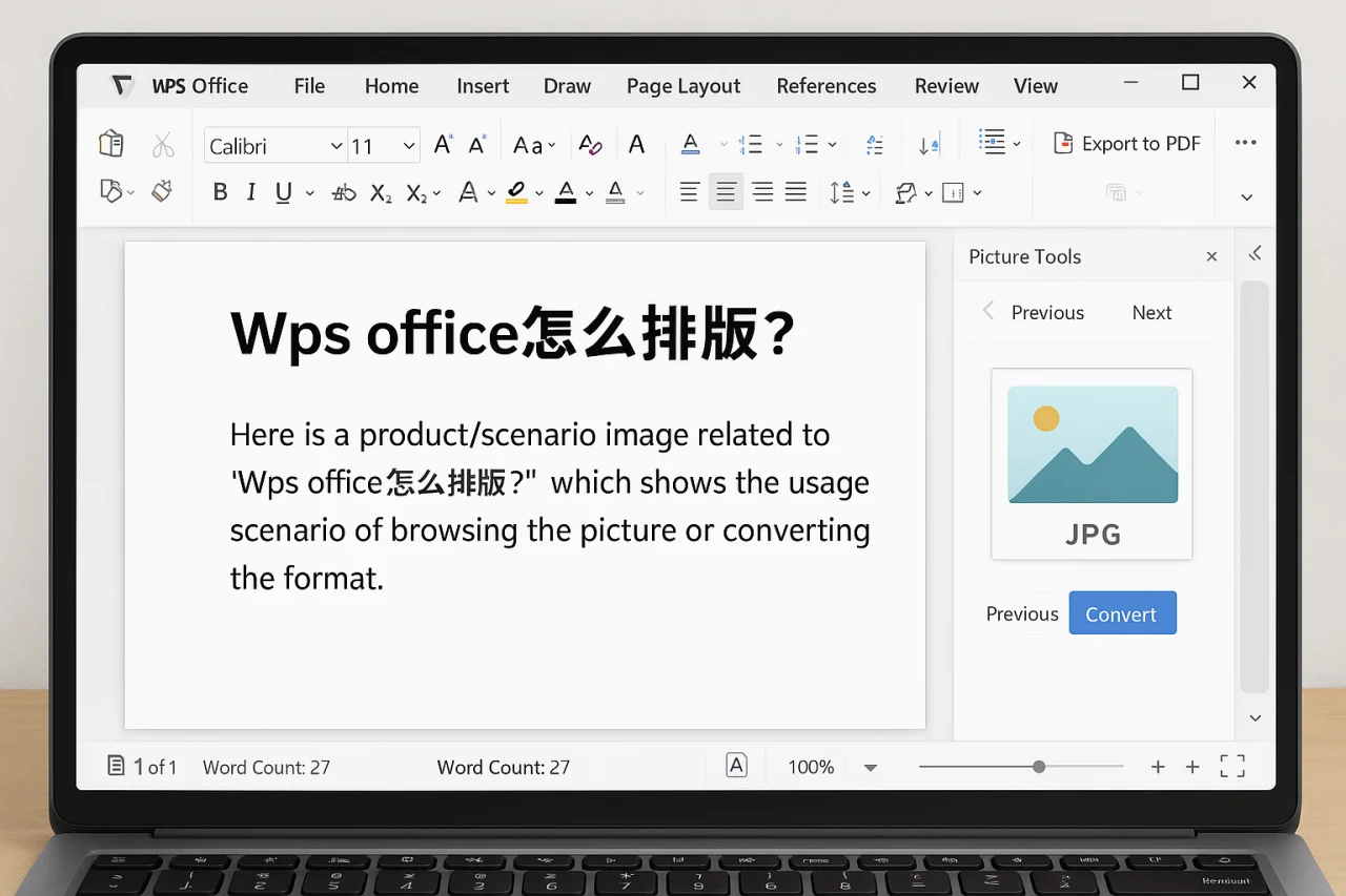 Wps office怎么排版?