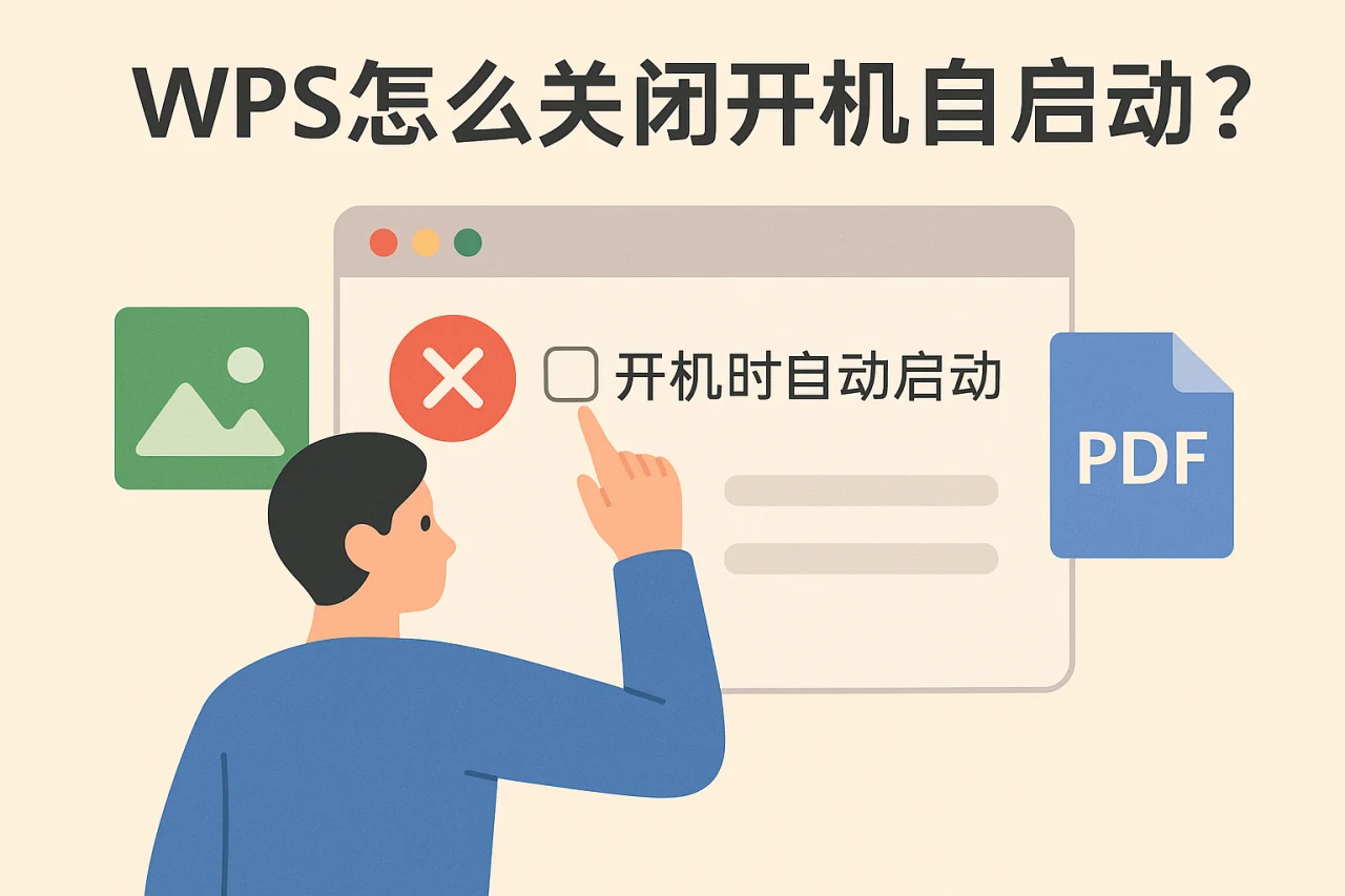 WPS怎么关闭开机自启动？
