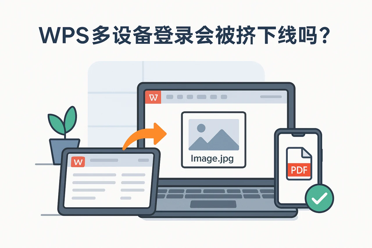 WPS多设备登录会被挤下线吗？