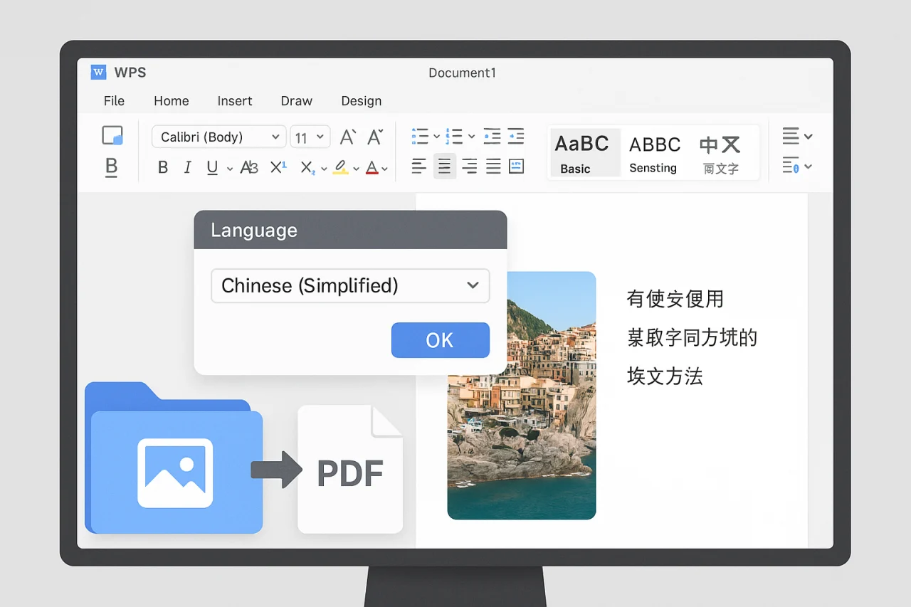 海外版WPS怎么设置中文？