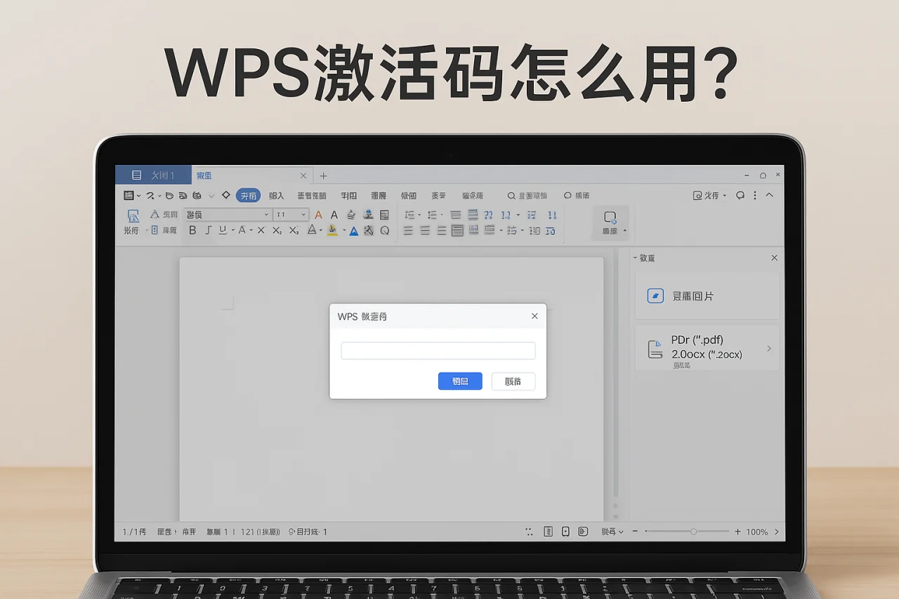 WPS激活码怎么用？