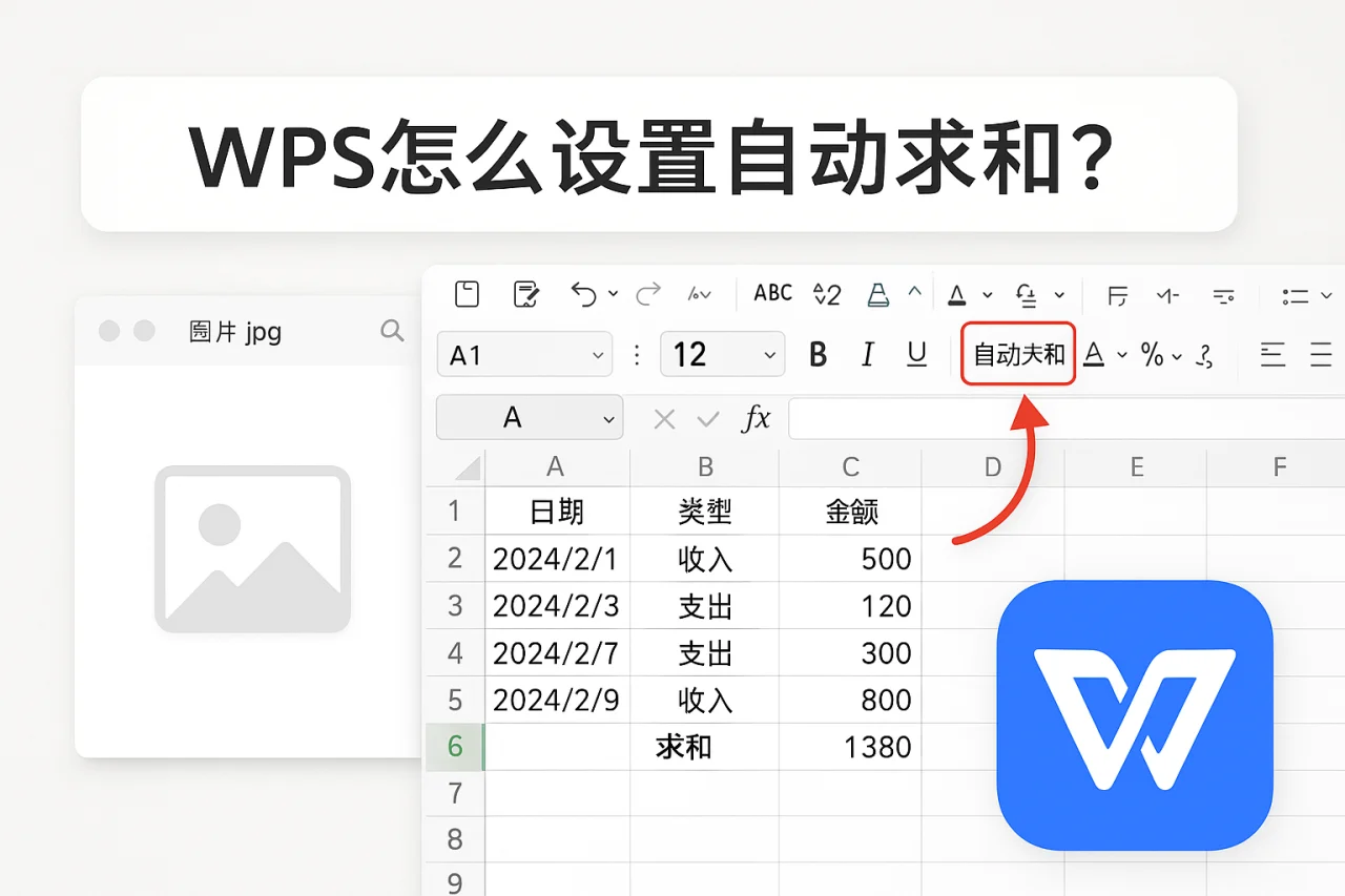 WPS怎么设置自动求和?