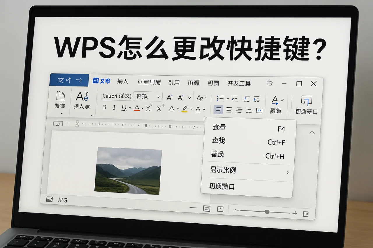 WPS怎么更改快捷键?