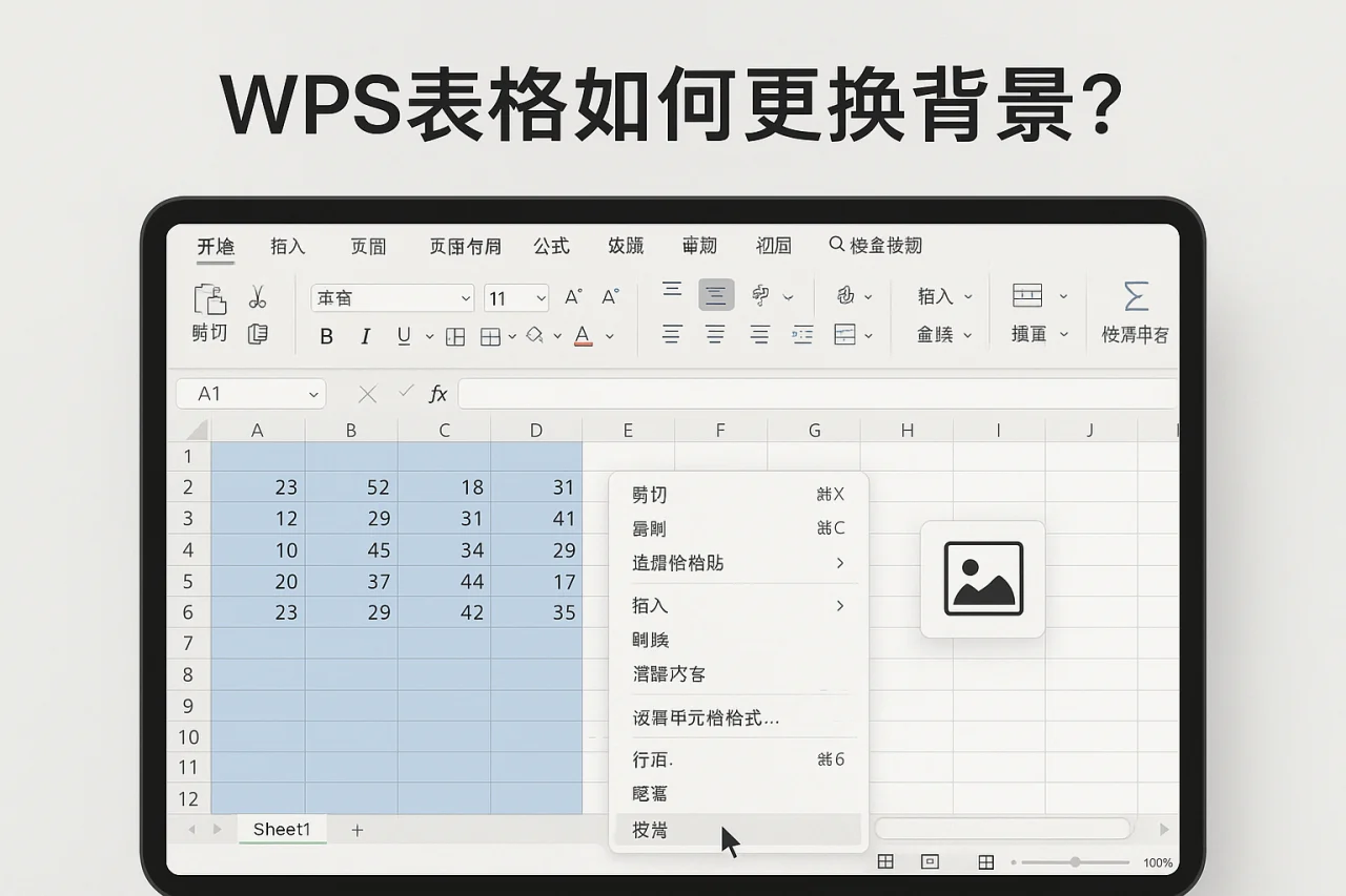 WPS表格如何更换背景?