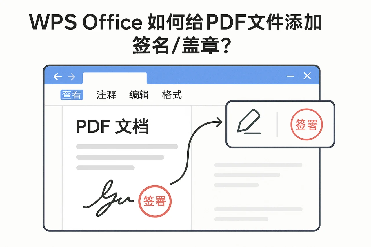 WPS Office如何给PDF文件添加签名/盖章?