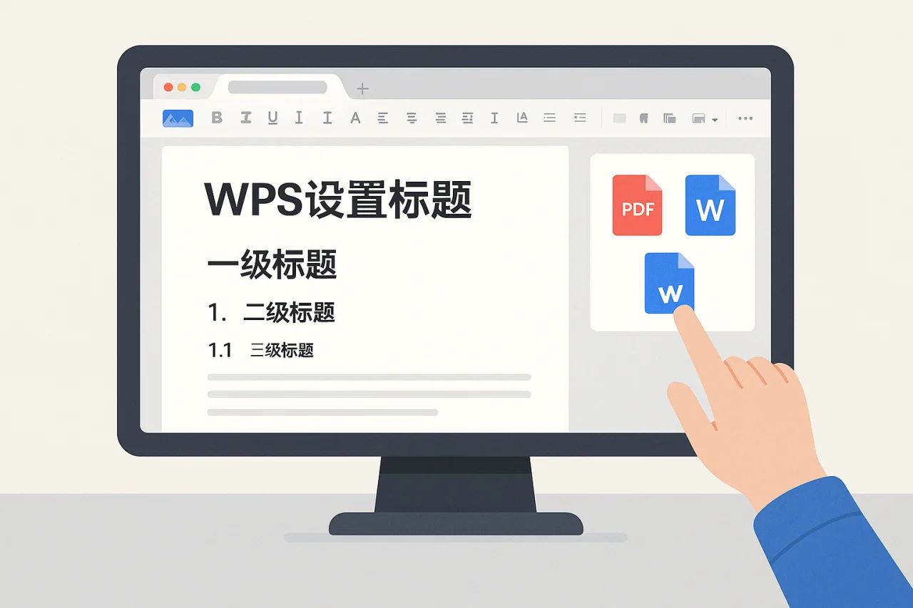 WPS设置标题
