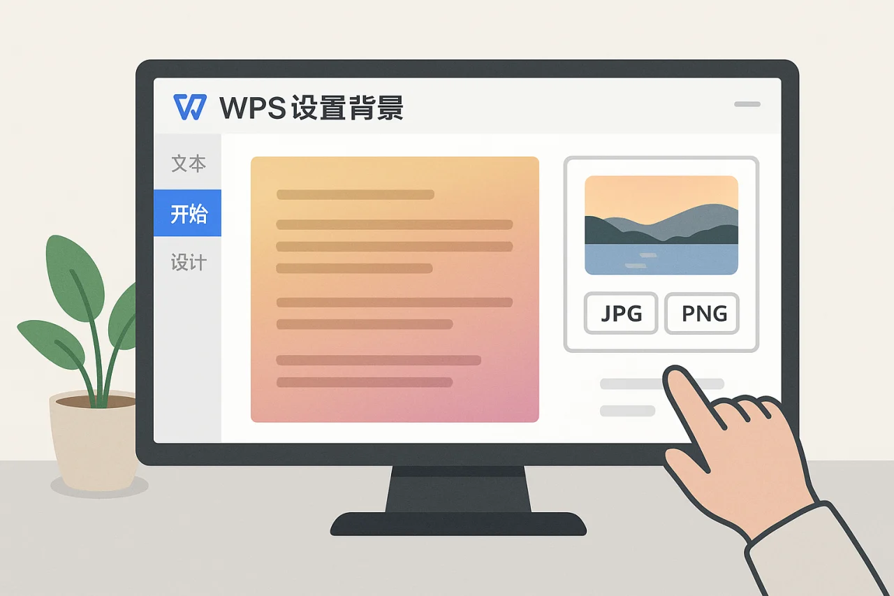 WPS设置背景