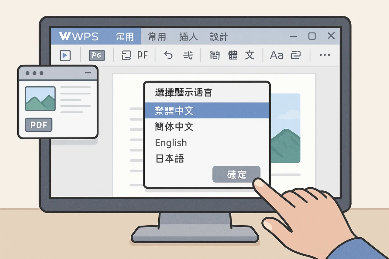WPS切换语言界面