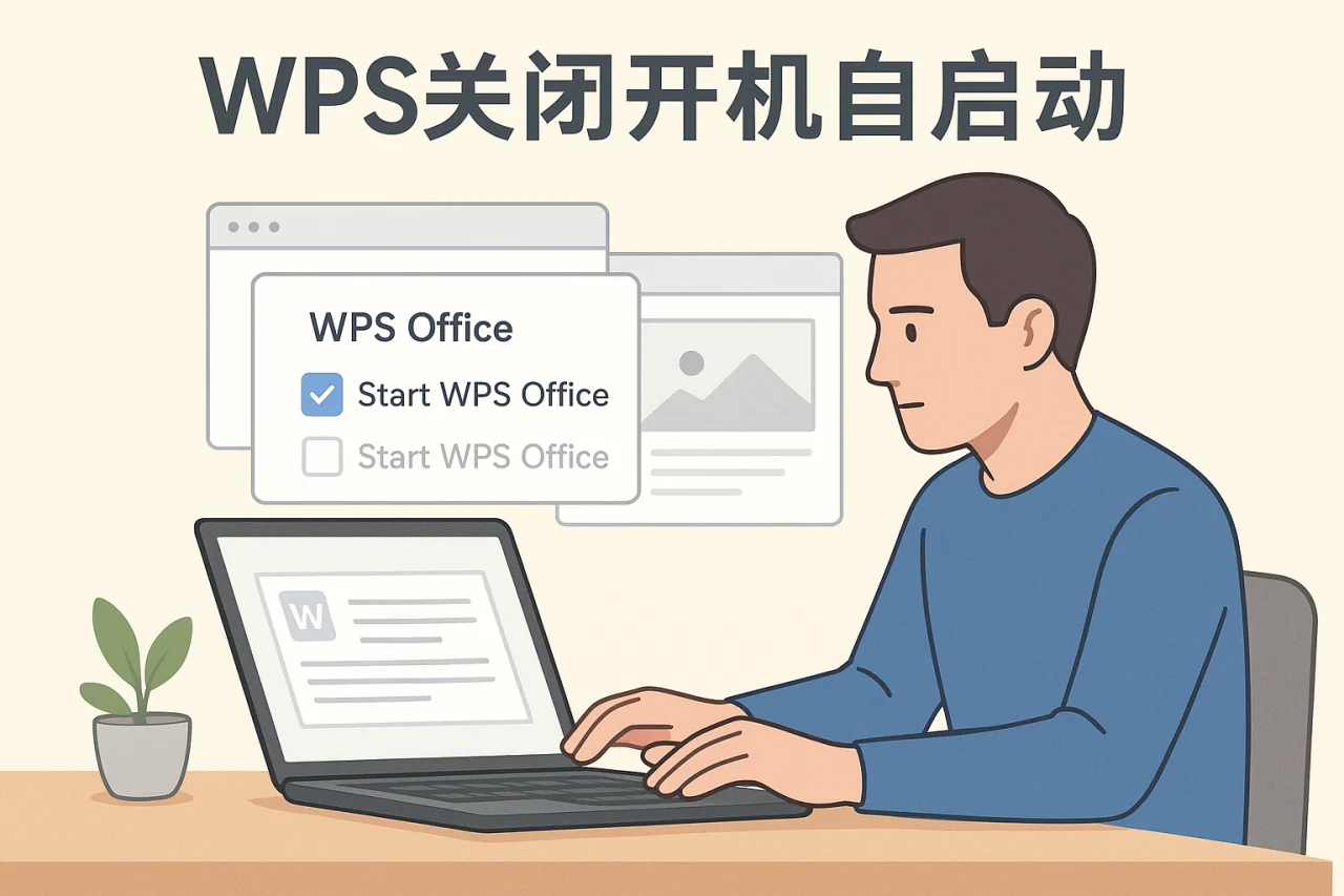 WPS关闭开机自启动