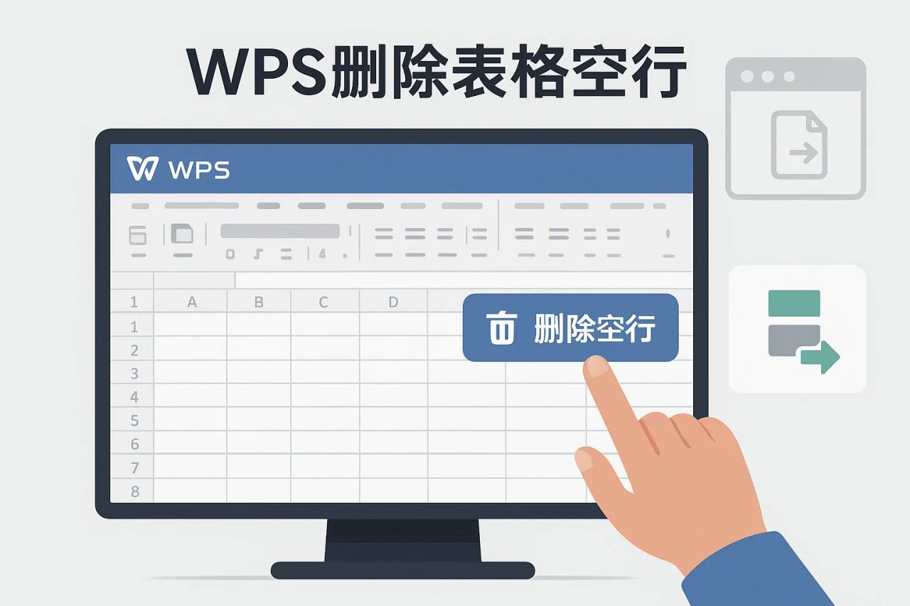 WPS删除表格空行