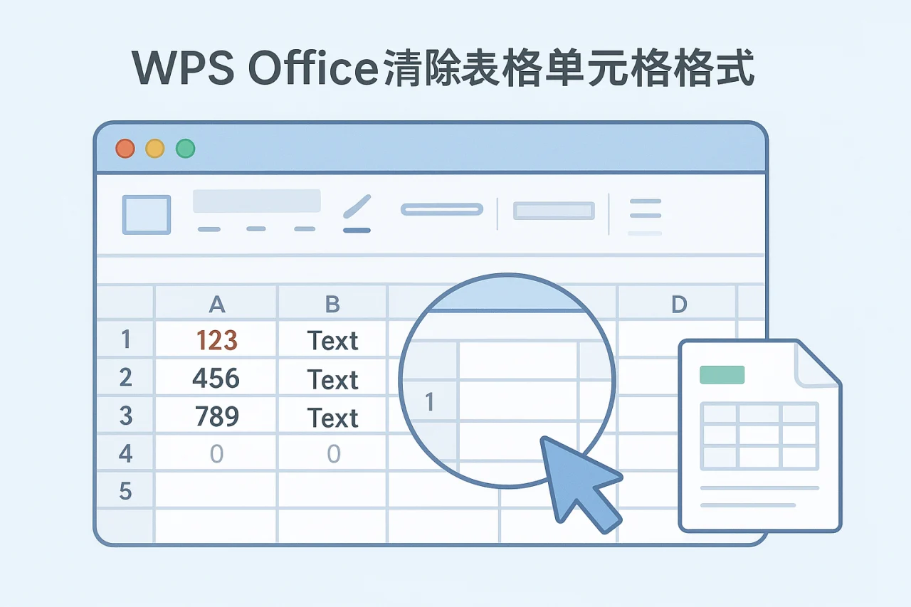 WPS Office清除表格单元格格式