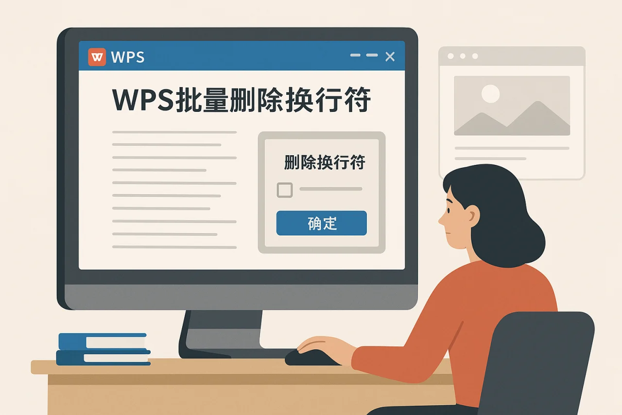 WPS批量删除换行符