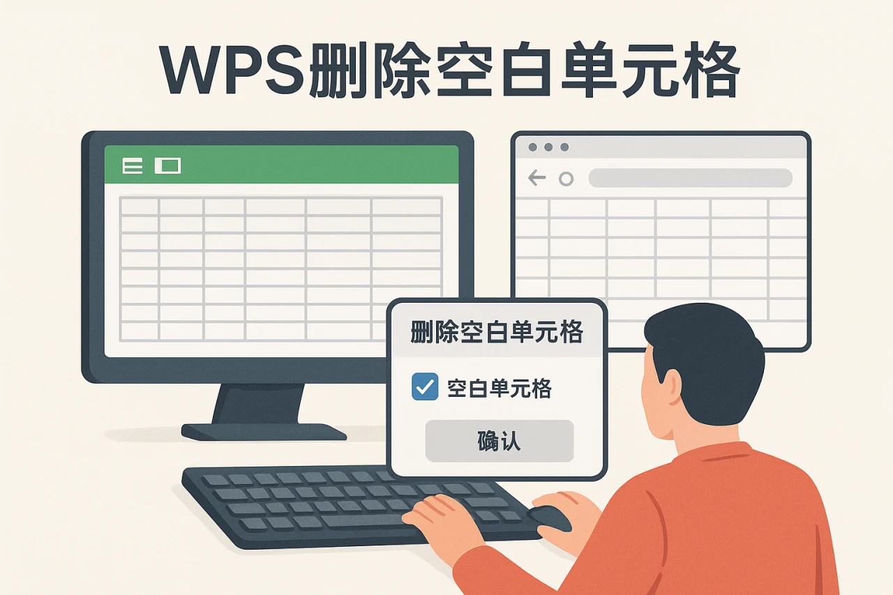 WPS删除空白单元格