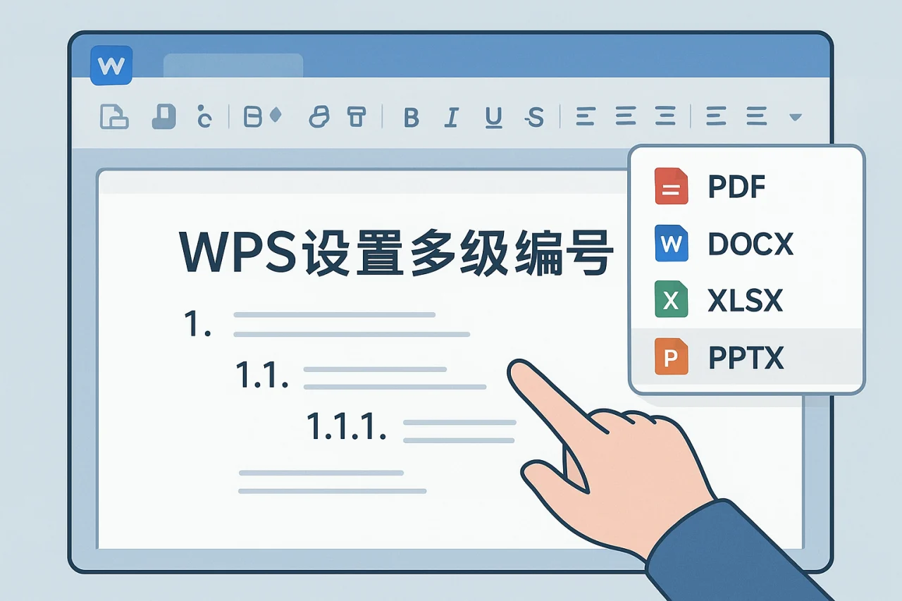 WPS设置多级编号