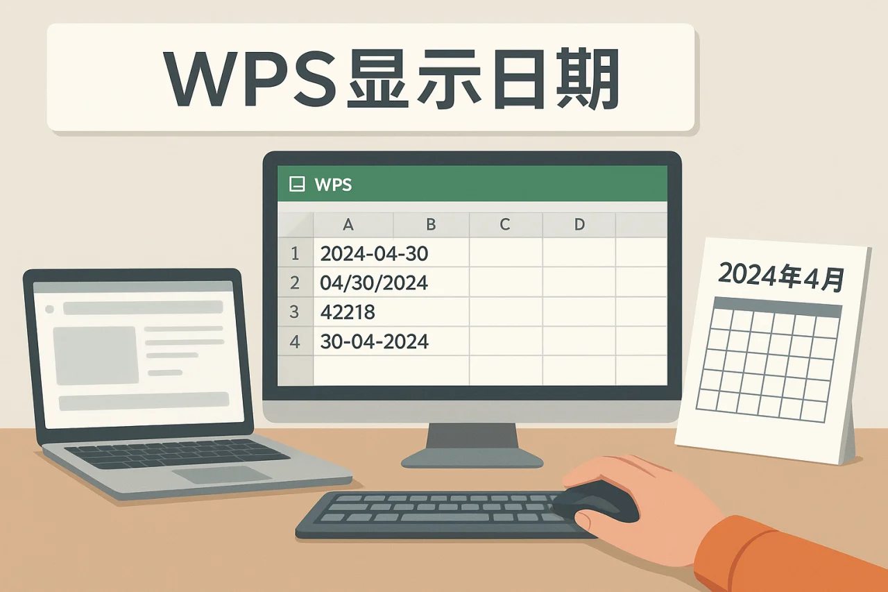 WPS显示日期