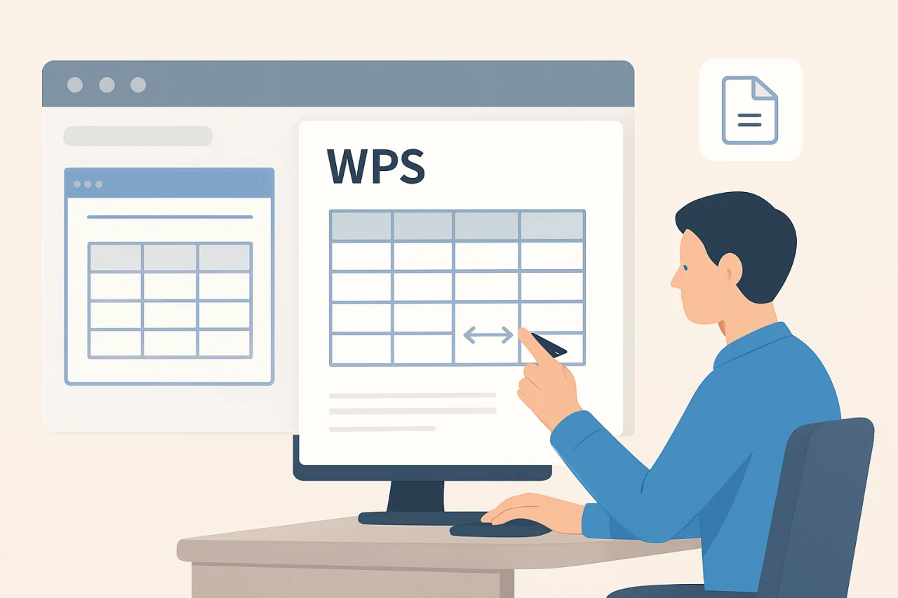 WPS自动调整文档表格大小