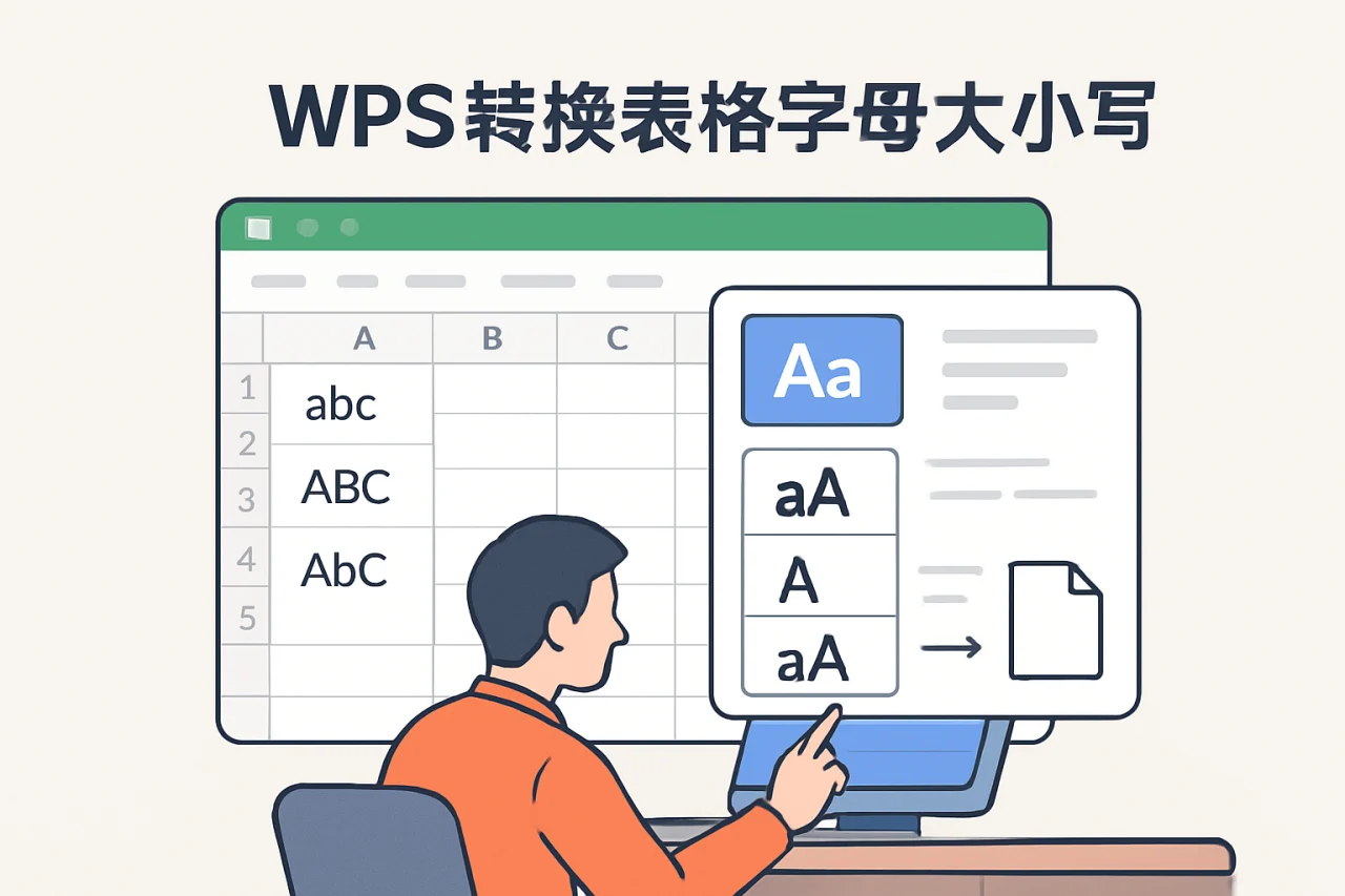 WPS转换表格字母大小写