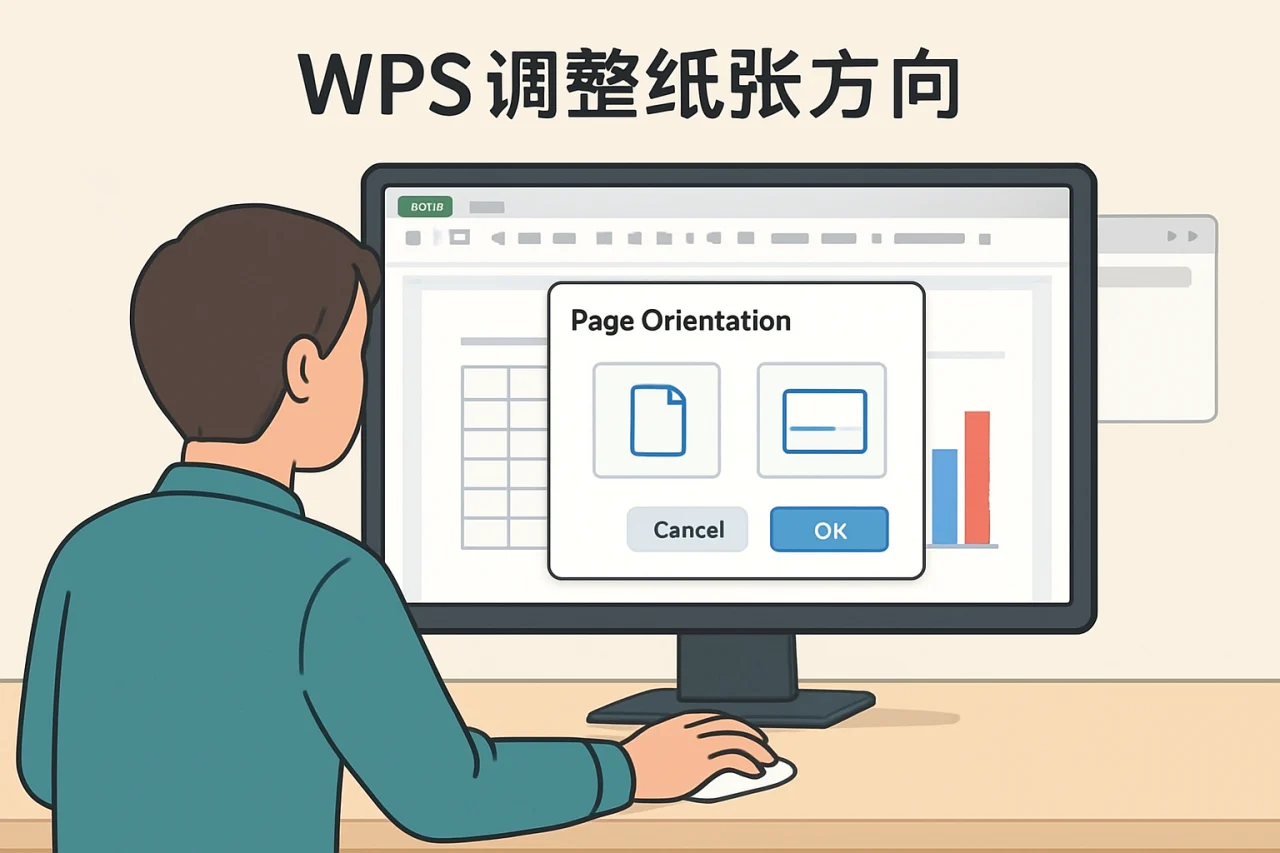 WPS调整纸张方向