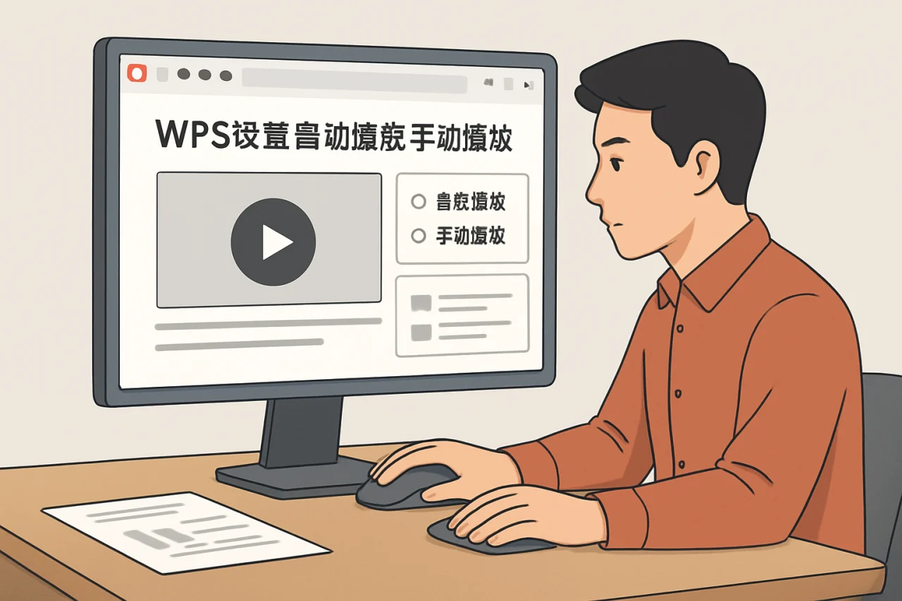 WPS设置自动播放和手动播放