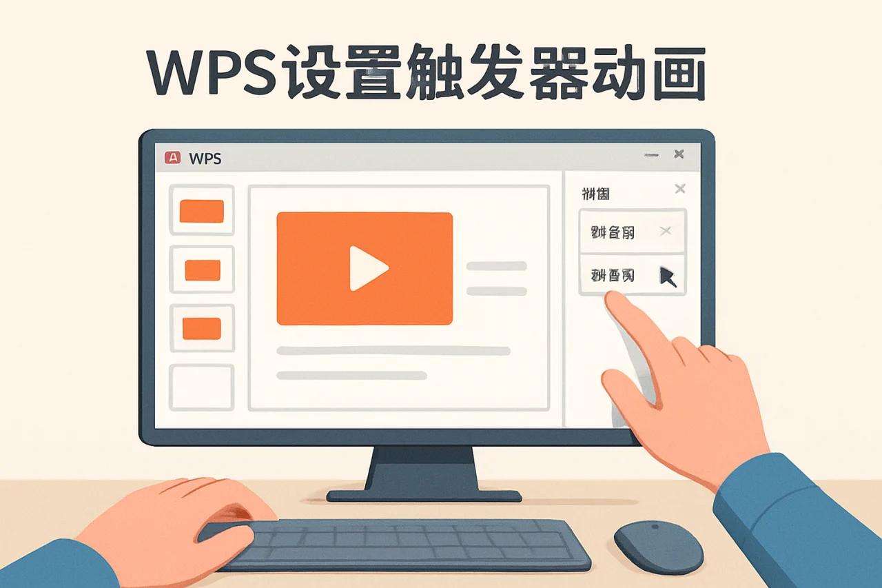 WPS设置触发器动画