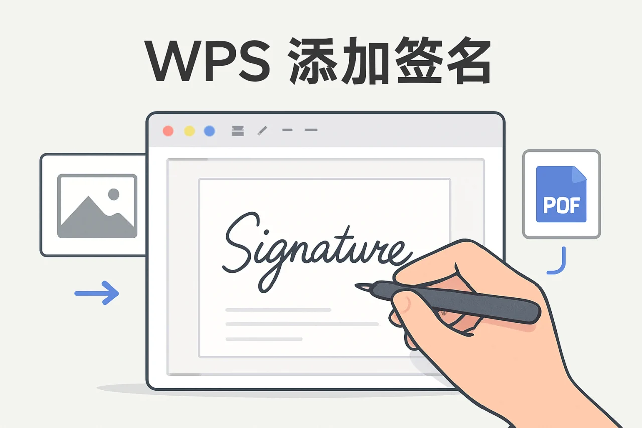 WPS 添加签名