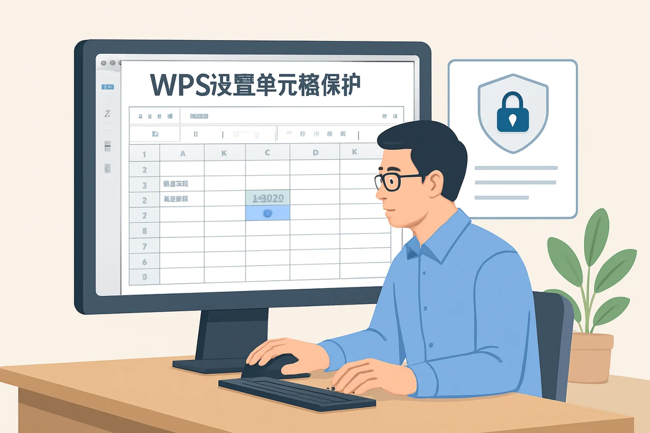 WPS设置单元格保护