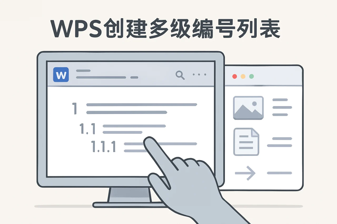 WPS创建多级编号列表