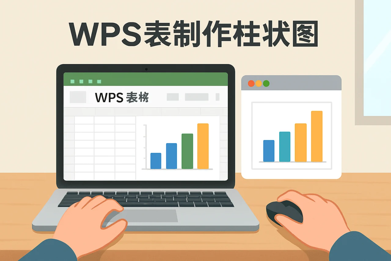 WPS表制作柱状图