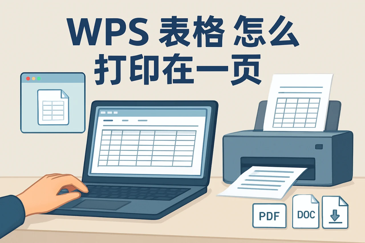 WPS 表格怎么打印在一页