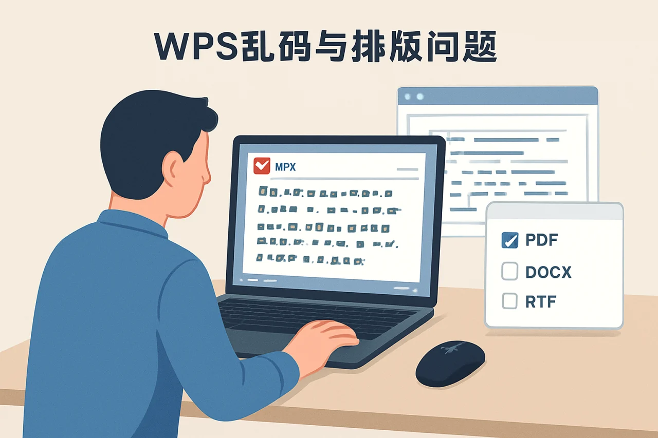 WPS乱码与排版问题