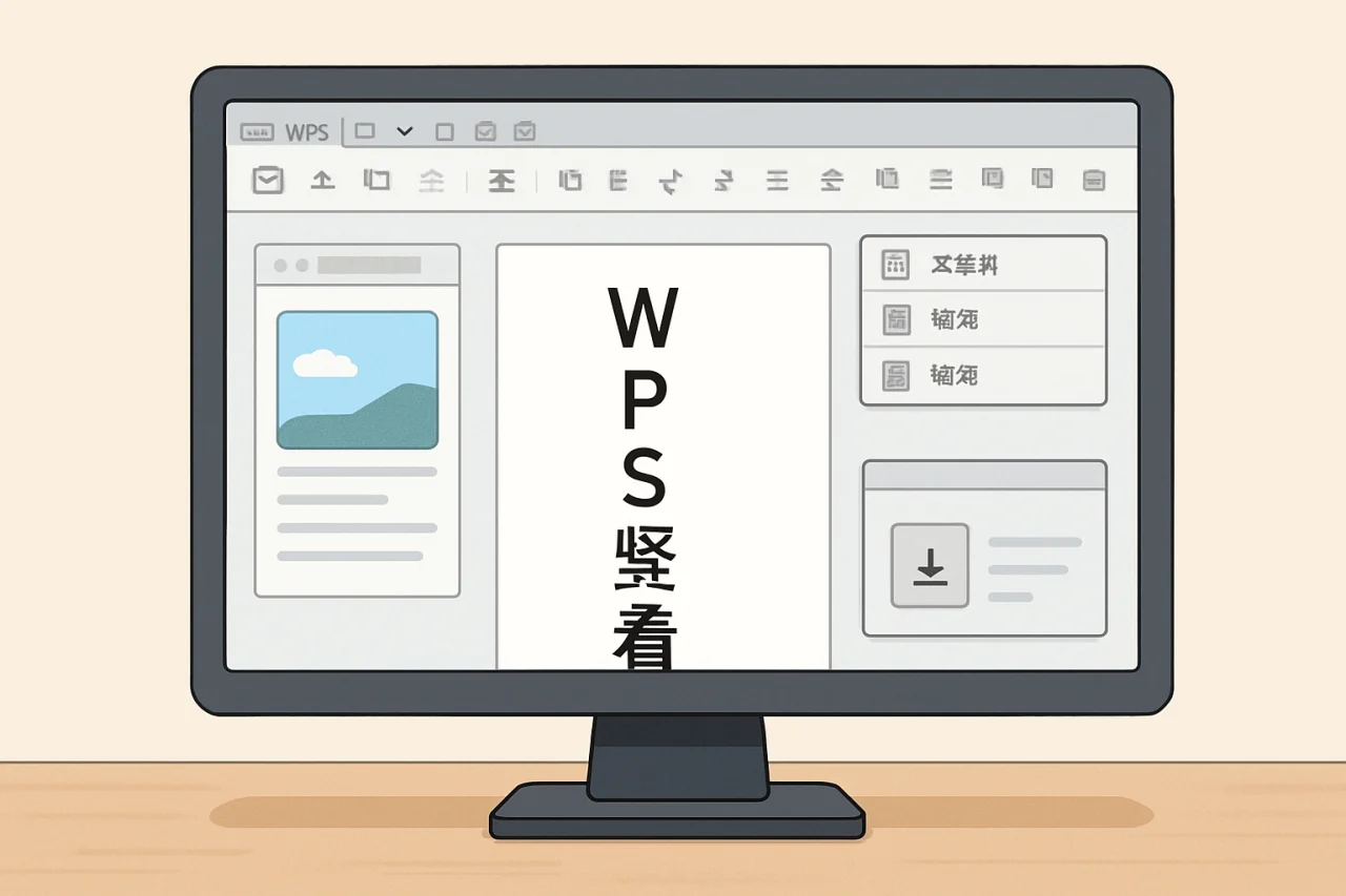 WPS竖着打字