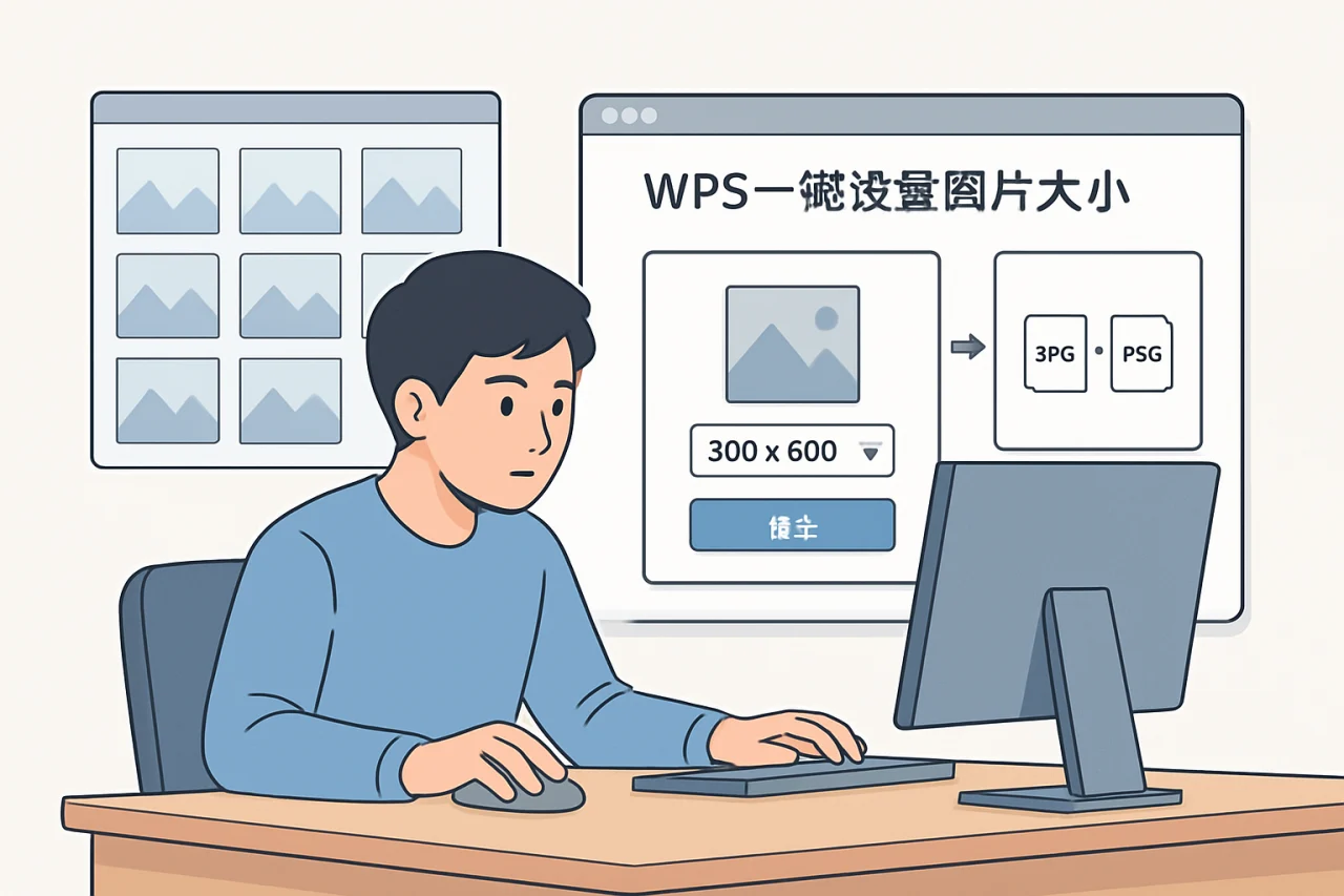 WPS一键设置图片大小