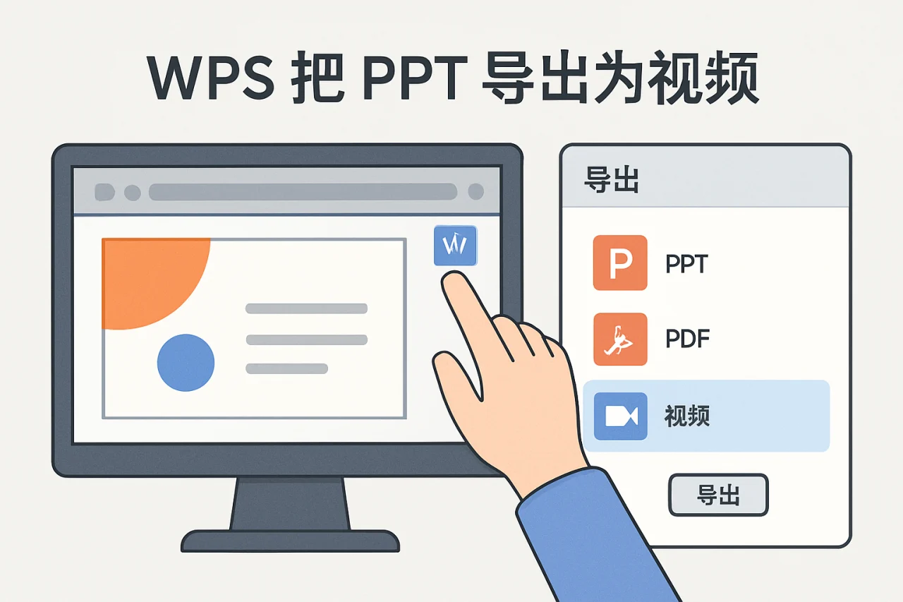 WPS 把 PPT 导出为视频