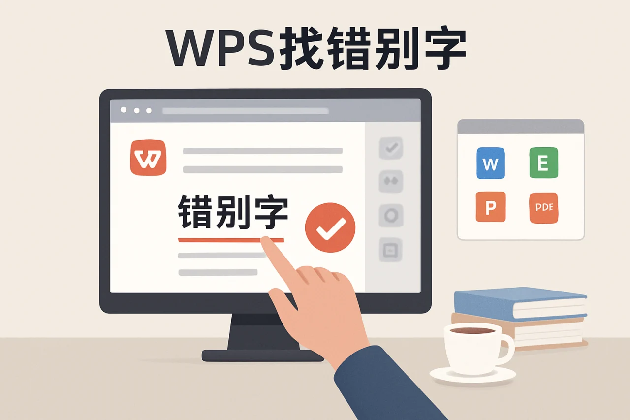 WPS找错别字