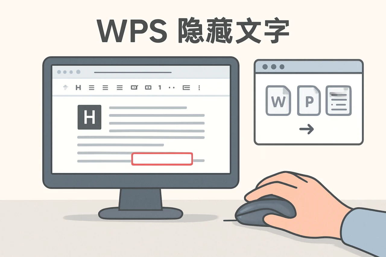 WPS 隐藏文字