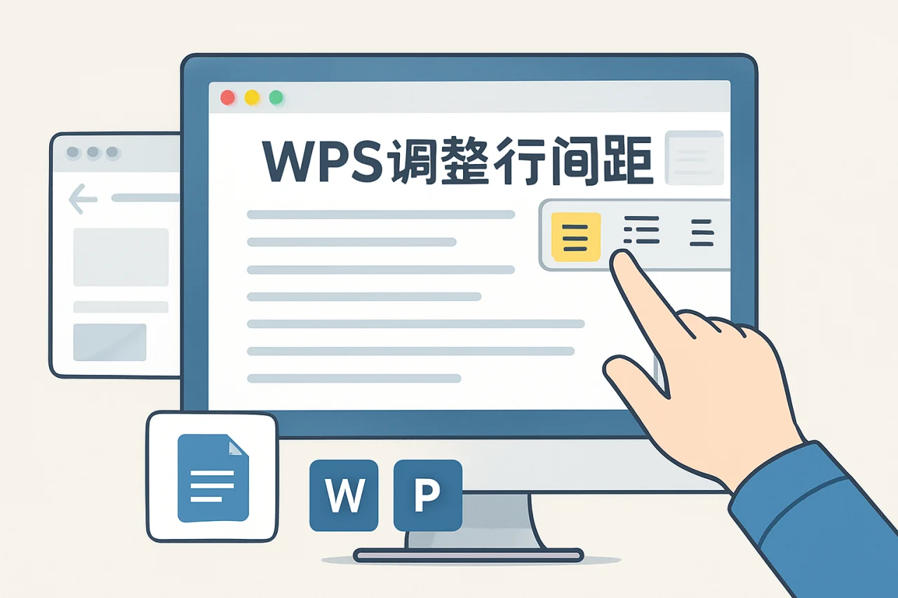WPS调整行间距