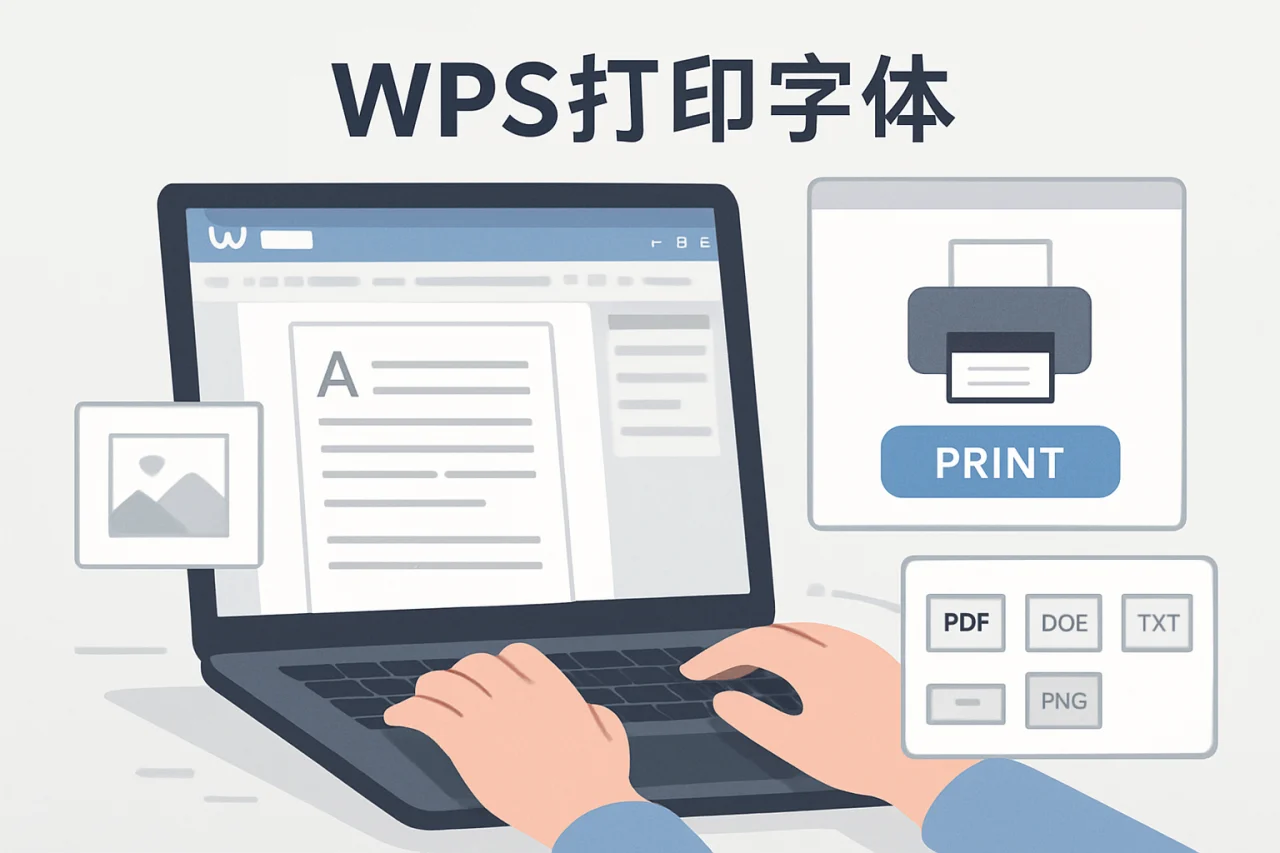 WPS打印字体
