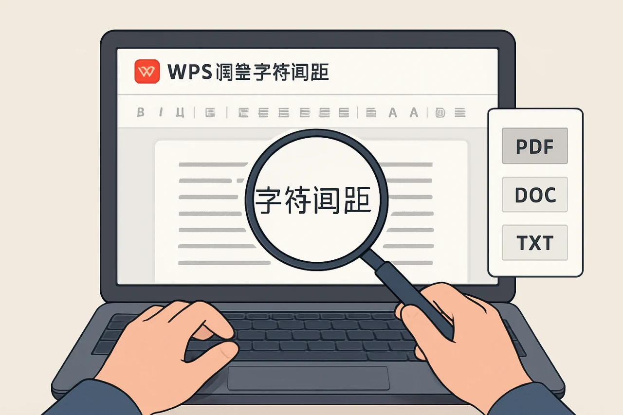 WPS调整字符间距