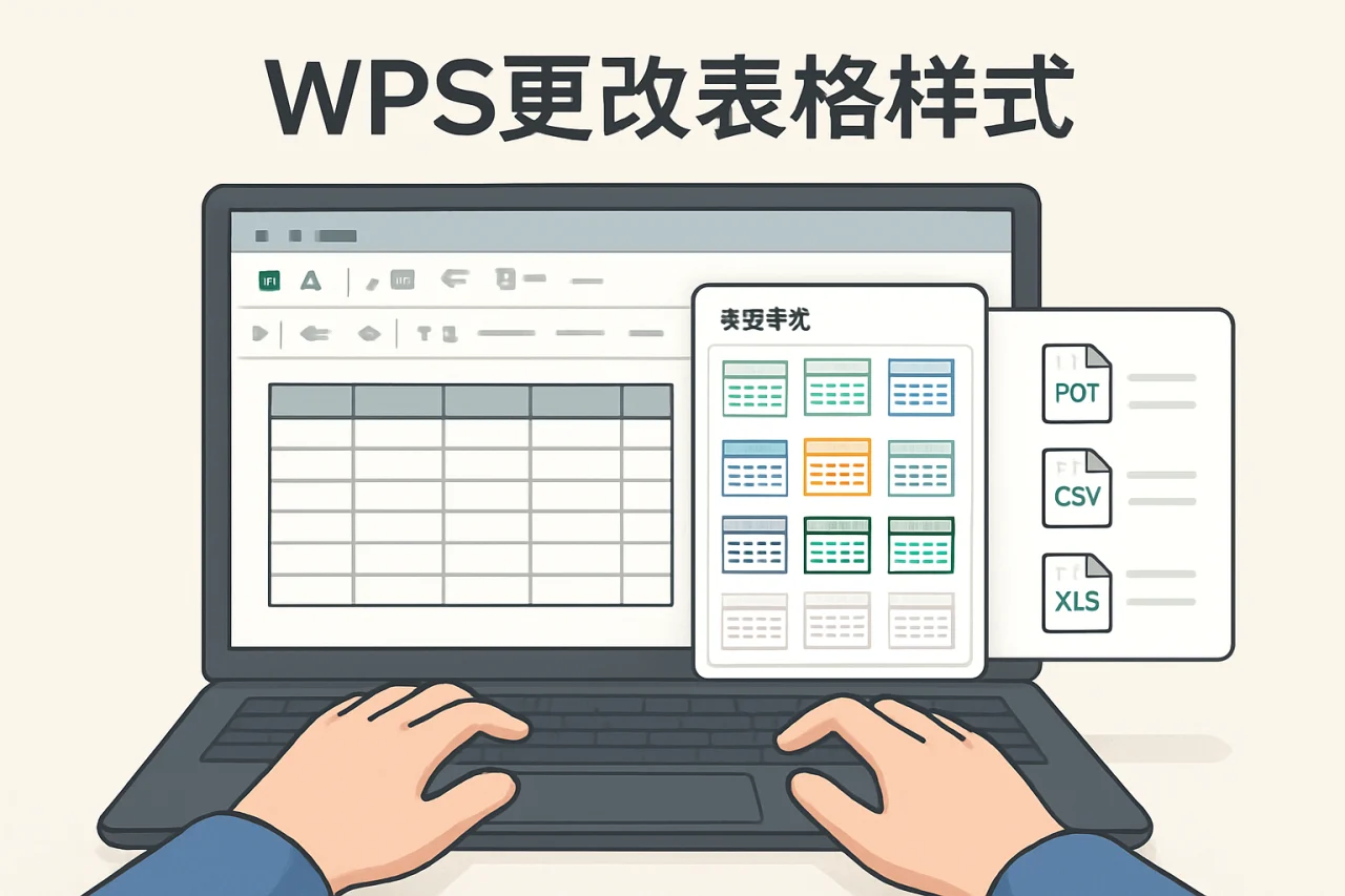 WPS更改表格样式