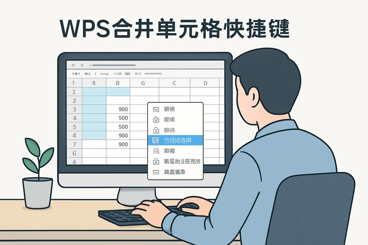wps合并单元格快捷键