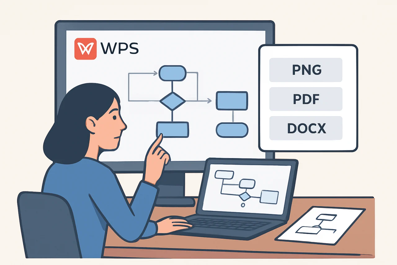 wps流程图