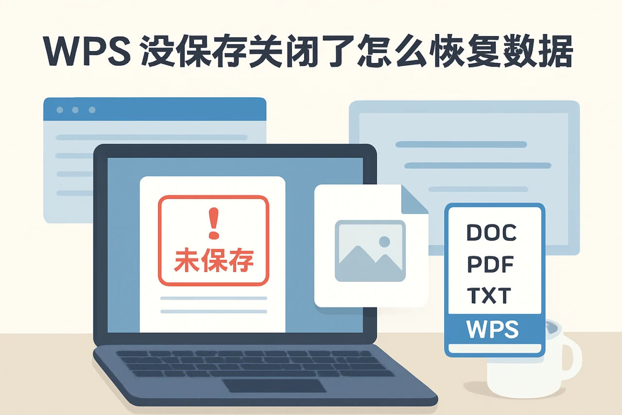 wps没保存关闭了怎么恢复数据