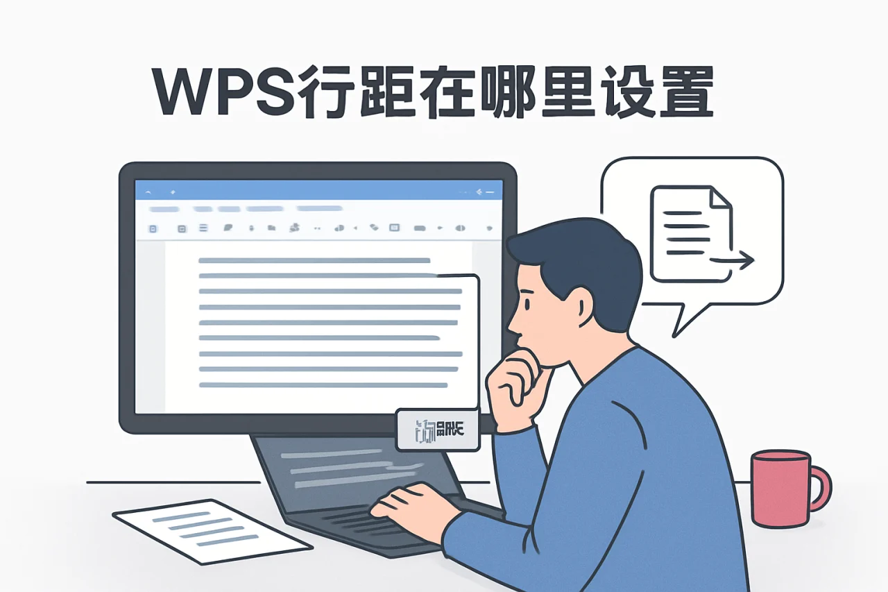 wps行距在哪里设置