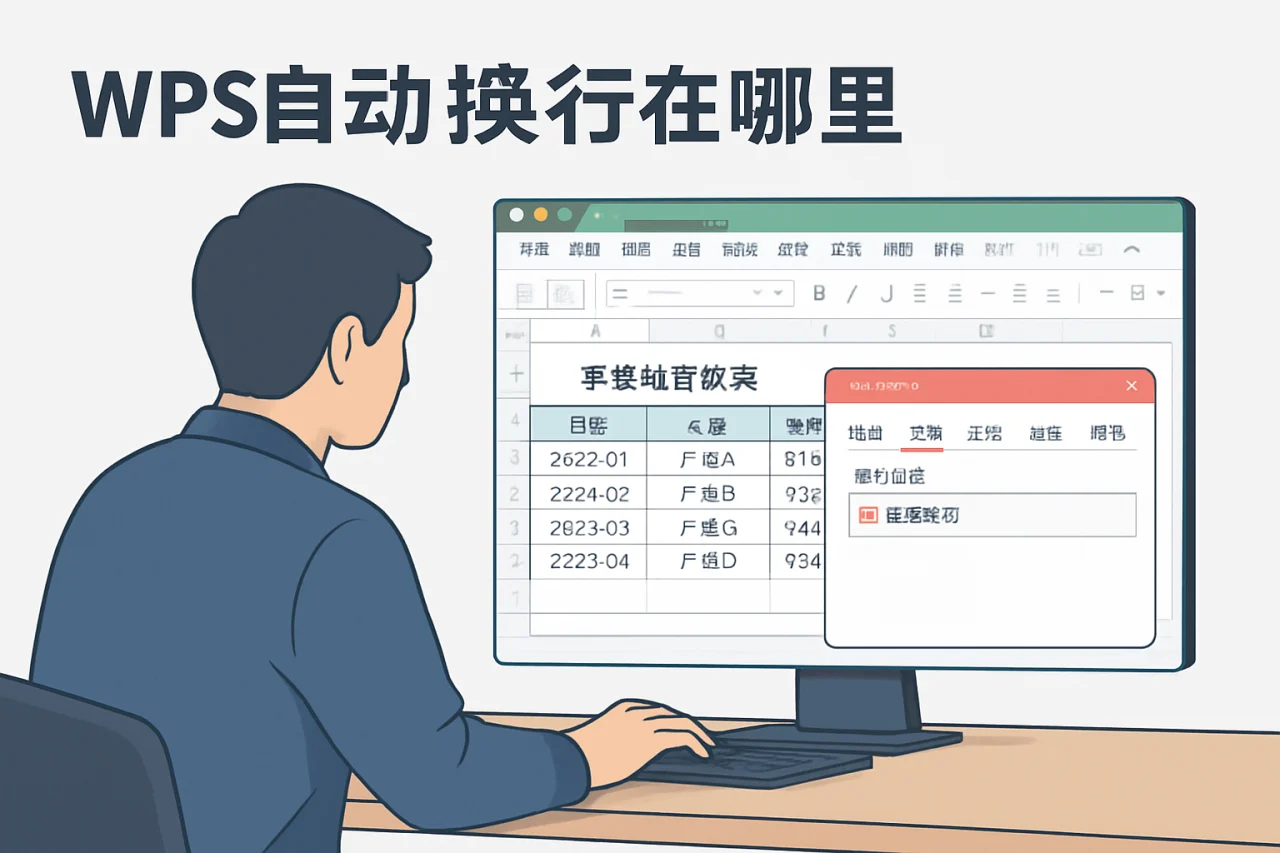 wps自动换行在哪里