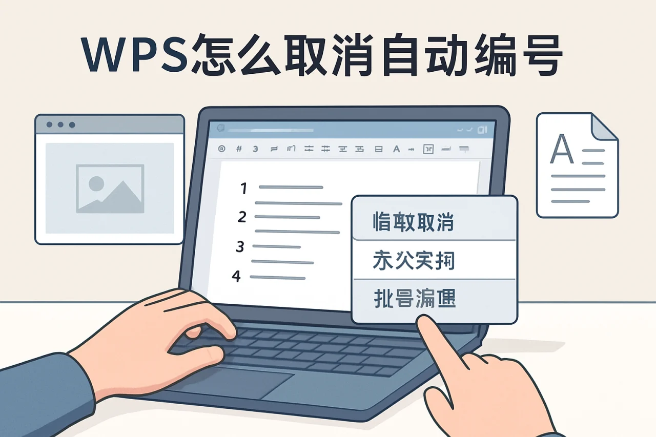 wps怎么取消自动编号